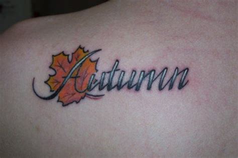10 Stunning Autumn Name Tattoo Designs for Your Inspiration